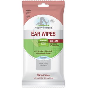 Four Paws Healthy Promise Cat & Dog Ear Wipes, 35 count