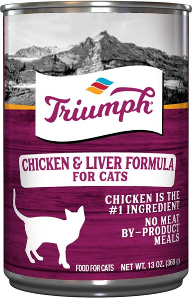 Triumph Chicken 'N Liver Formula Canned Cat Food, 13.2-oz, case of 12 slide 1 of 5
