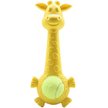 EYS Giraffe Chew Toy with Embedded Tennis Ball Dog Toy, Yellow