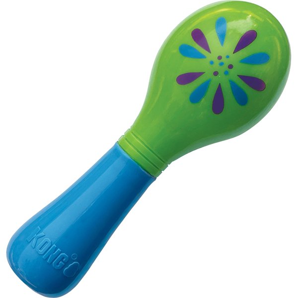 KONG Shakers Acoustix Maraca Dog Toy Green & Blue, Medium