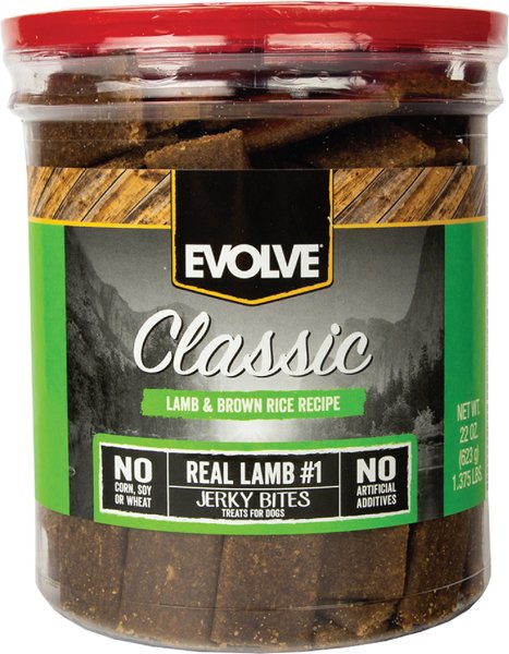 Evolve Classic Lamb & Brown Rice Recipe Dog Treats, 22-oz jar slide 1 of 7