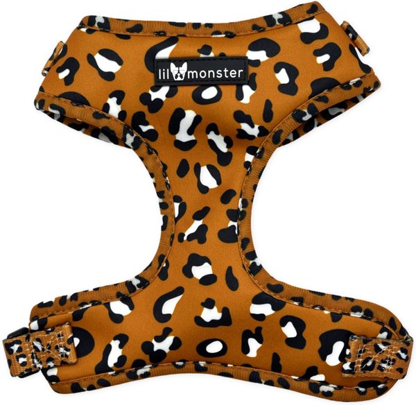 Lil Monster Pets Neoprene Adjustable Dog Harness, Burnt Orange Leopard, Small slide 1 of 3