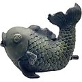Cobalt Aquatics Pond Spitter Fish Ornament, Patina, Small