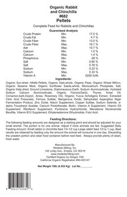 Show full view: Modesto Milling Organic Rabbit & Chinchilla Food, 10-lb bag slide 3 of 5