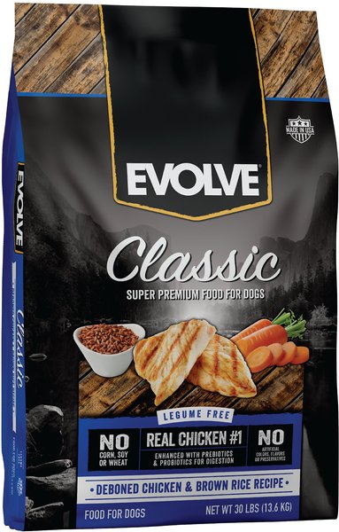 Evolve Classic Deboned Chicken & Brown Rice Recipe Dry Dog Food, 30-lb bag slide 1 of 8