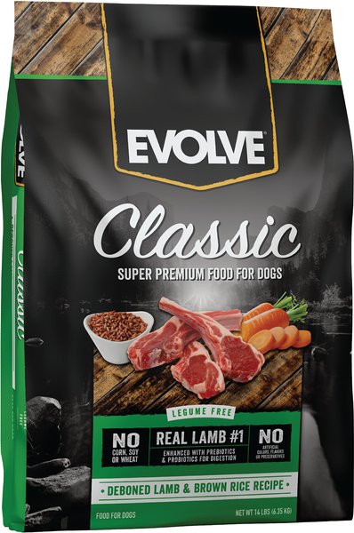 evolve lamb and rice dog food