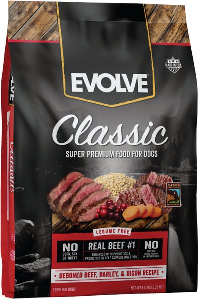 Evolve Classic Deboned Beef, Barley & Brown Rice Recipe Dry Dog Food, 14-lb bag slide 1 of 9