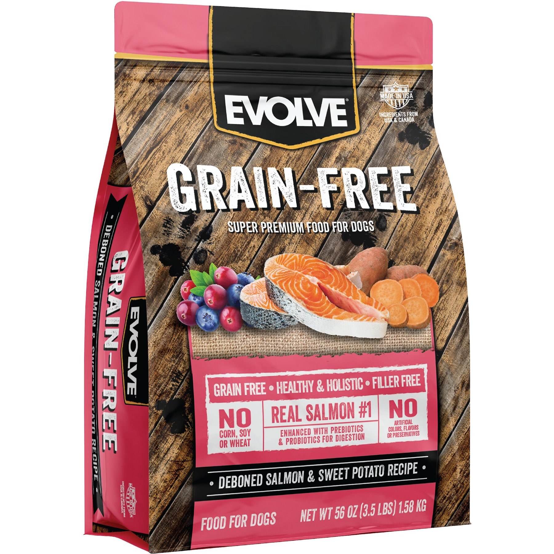 EVOLVE Deboned Grain Free Salmon Sweet Potato Recipe Dry Dog Food 12 lb bag Chewy