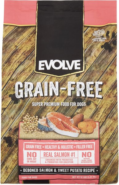 EVOLVE Deboned Grain Free Salmon Sweet Potato Recipe Dry Dog