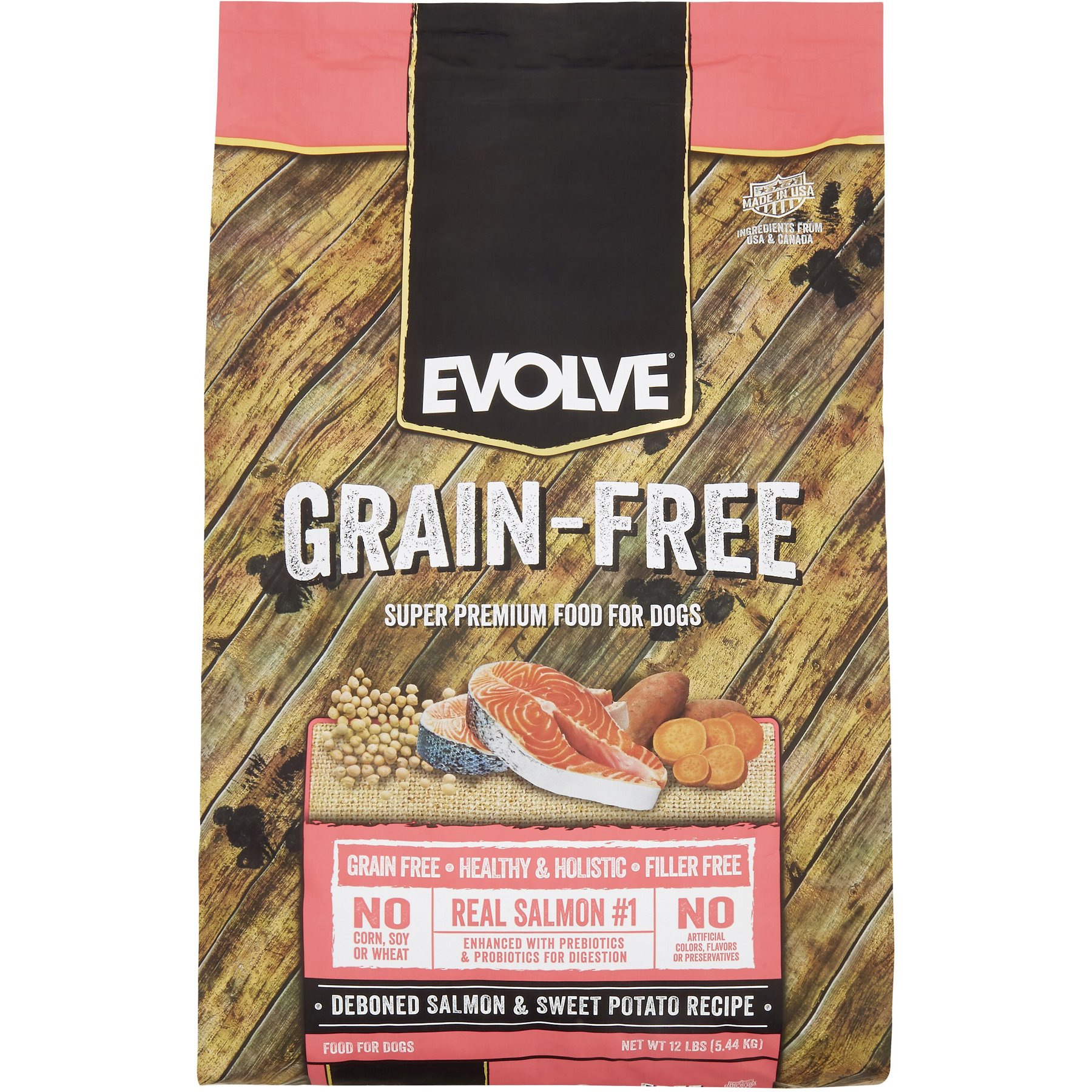 EVOLVE Deboned Grain Free Salmon Sweet Potato Recipe Dry Dog