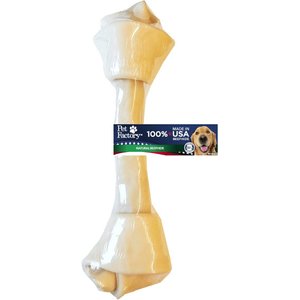 Pet Factory Beefhide 13 to 15-inch Knotted Bone Natural Flavored Chewy Dog Treat, 1 count