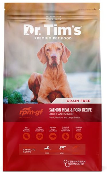 Dr. Tim's Salmon & Pork Grain-Free RPM Formula Dry Dog Food, 5-lb bag slide 1 of 6