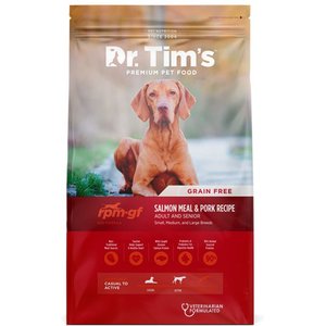 Dr. Tim's Salmon & Pork Grain-Free RPM Formula Dry Dog Food, 5-lb bag