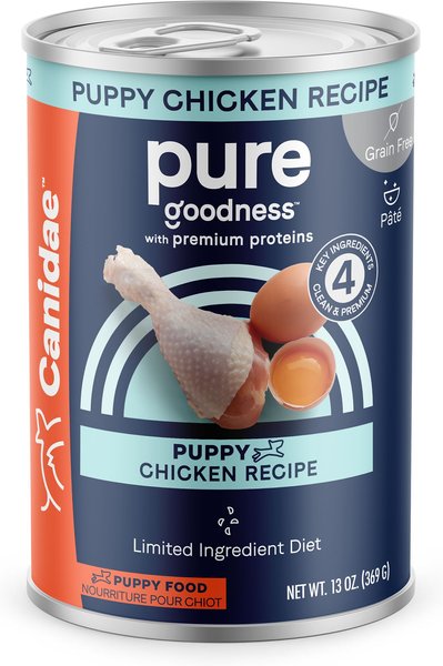 CANIDAE PURE Puppy Grain-Free Limited Ingredient Chicken Recipe Canned Dog Food, 13-oz, case of 12 slide 1 of 7