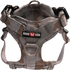 Boss Dog Dog Harness with Boss Clips, Tan Camo, Large