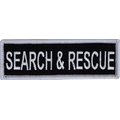 Boss Dog Search & Rescue Nylon Dog Harness Velcro Patch, Black & White, Small