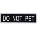 Boss Dog Do Not Pet Nylon Dog Harness Velcro Patch, Black & White, Small