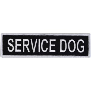 Boss Dog In Training Nylon Dog Harness Velcro Patch, Black & White
