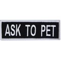 Boss Dog Ask To Pet Nylon Dog Harness Velcro Patch, Black & White, Small