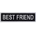 Boss Dog Best Friend Nylon Dog Harness Velcro Patch, Black & White, Small