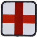 Boss Dog Medic Cross Symbol Nylon Dog Harness Velcro Patch, Red & White, Small