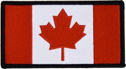Boss Dog Canada Full Flag Nylon Velcro Dog Harness Patch, White & Red, Small