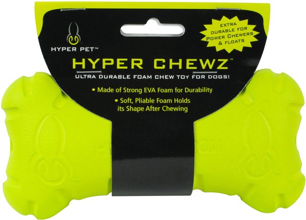 HYPER Pet Tennis Chewz Band Dog Toy - Green, Squeaker Inside, Floats For Water Play