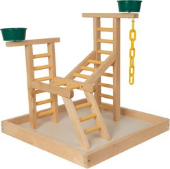 Featherland Paradise 20-in Playland with Cups Bird Perch