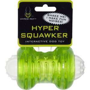 Hyper Pet Hyper Squawkers Dog Chew Toy, Bone