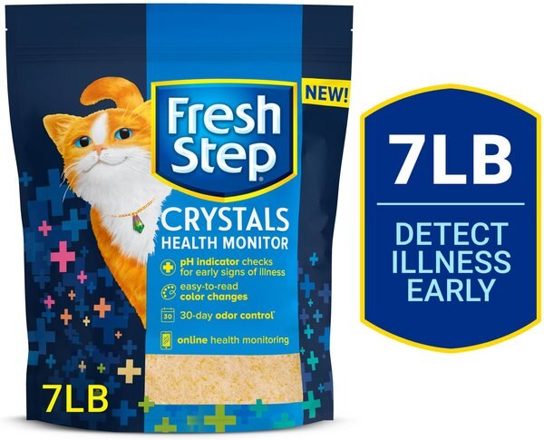FRESH STEP Crystals Health Monitor Unscented Cat Litter, 7-lb - Chewy.com
