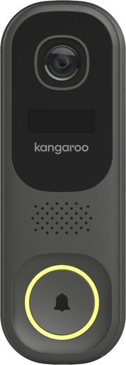 Kangaroo Doorbell & Chime Video Camera, Black