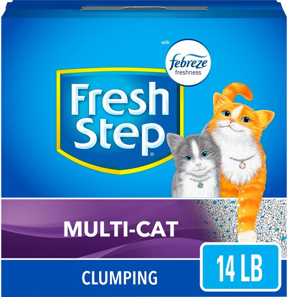 Fresh Step Multi-Cat Extra Strength Scented Clumping Cat Litter, 14-lb slide 1 of 10