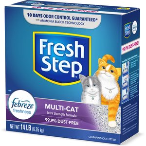 Fresh Step Multi-Cat Scented Clumping Clay Cat Litter, 14-lb box