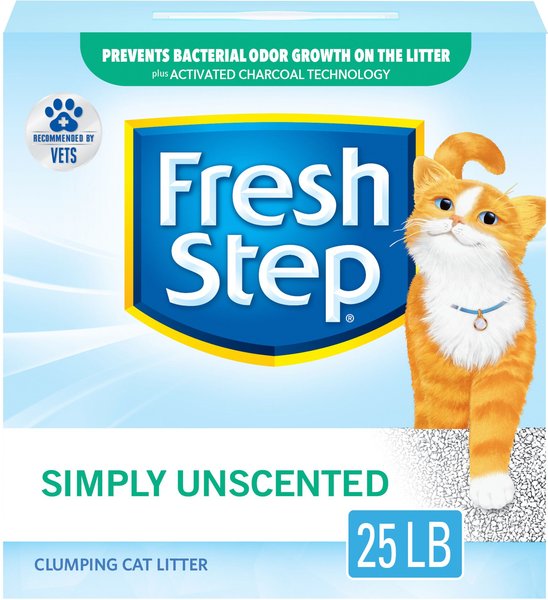 Fresh Step Simply Unscented Clumping Clay Cat Litter, 25-lb box slide 1 of 9