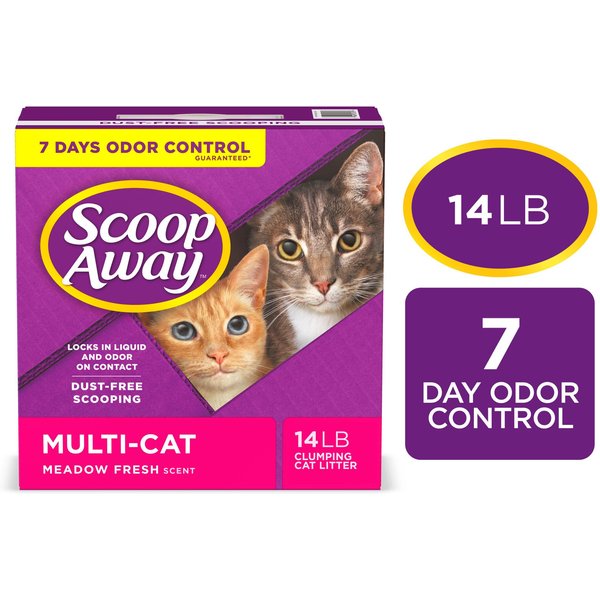 Scoop Away Advanced Low Scent Chamomile & Rose Clumping Cat Litter, 18.5-lb box, 2 count