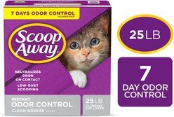 Scoop Away Clean Breeze Scented Clumping Clay Cat Litter, 25-lb box