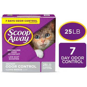 SCOOP AWAY Clean Breeze Scented Clumping Clay Cat Litter 25 lb box Chewy