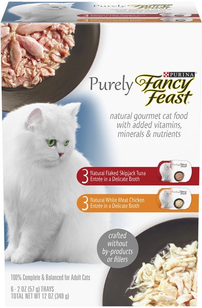 FANCY FEAST Purely Variety Pack Wet Cat Food 2 oz tray case of 6