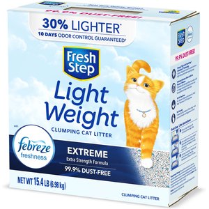 Fresh Step Lightweight Febreze Scented Clumping Clay Cat Litter, 15.4-lb box