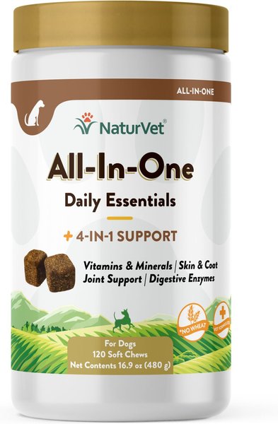 NaturVet All-in-One Soft Chews Multivitamin for Dogs, 120 count slide 1 of 6