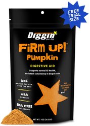 Diggin' Your Dog FiRM UP! Trial Size 100% Natural Pumpkin Flakes Anti Diarrheal Dog Digestive Supplement, 1-oz bag