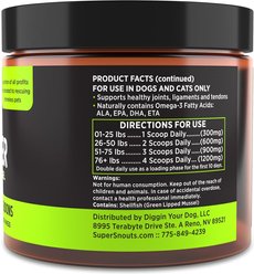 Super Snouts Joint Power 100% Green Lipped Mussels Dog & Cat Supplement, 5-oz jar slide 2 of 3
