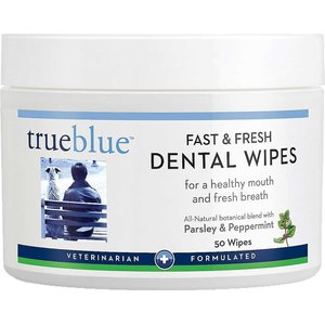 TrueBlue Pet Products Fast & Fresh Dog Dental Wipes, 50 count