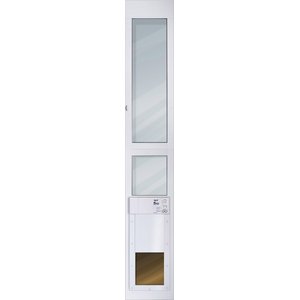 High Tech Pet Products Power Pet Door, WI-FI Smartphone Controlled Full Patio Panel for Sliding Glass Door Installations, White, Medium, Tall