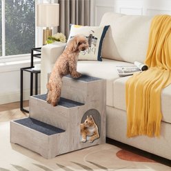 Unipaws Dog & Cat Stairs, Weathered Grey, Medium