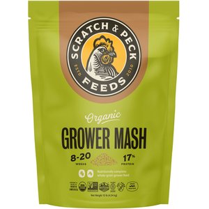 Scratch and Peck Feeds Organic Grower Mash Chicken Feed, 10-lb bag