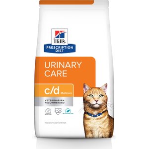 Hill's Prescription Diet c/d Multicare Urinary Care with Ocean Fish Dry Cat Food, 4-lb bag
