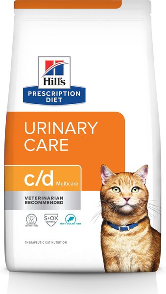 Hill's Prescription Diet c/d Multicare Urinary Care with Ocean Fish Dry Cat Food, 8.5-lb bag slide 1 of 11