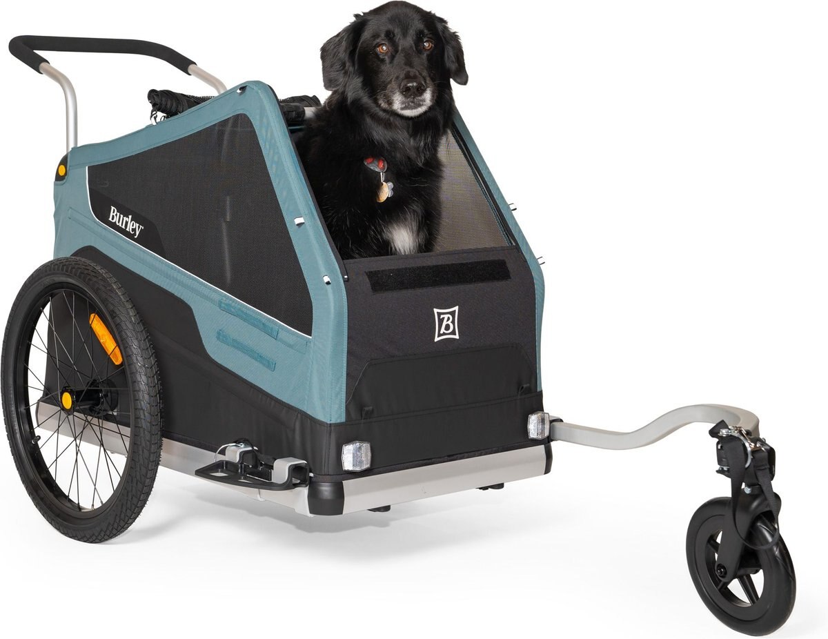 BURLEY Bark Ranger Dog Bicycle Trailer, Blue Spruce, Standard
