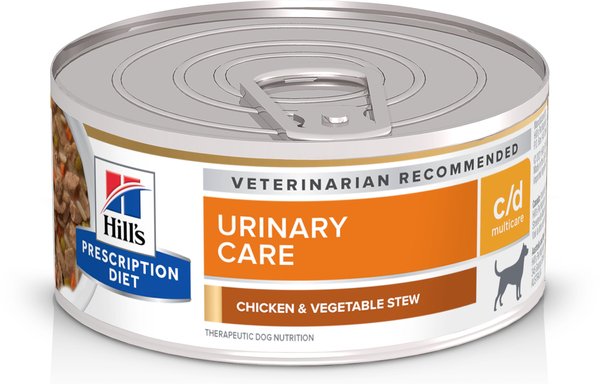 Hill's Prescription Diet c/d Multicare Urinary Care Chicken & Vegetable Stew Canned Dog Food, 5.5-oz, case of 24 slide 1 of 11